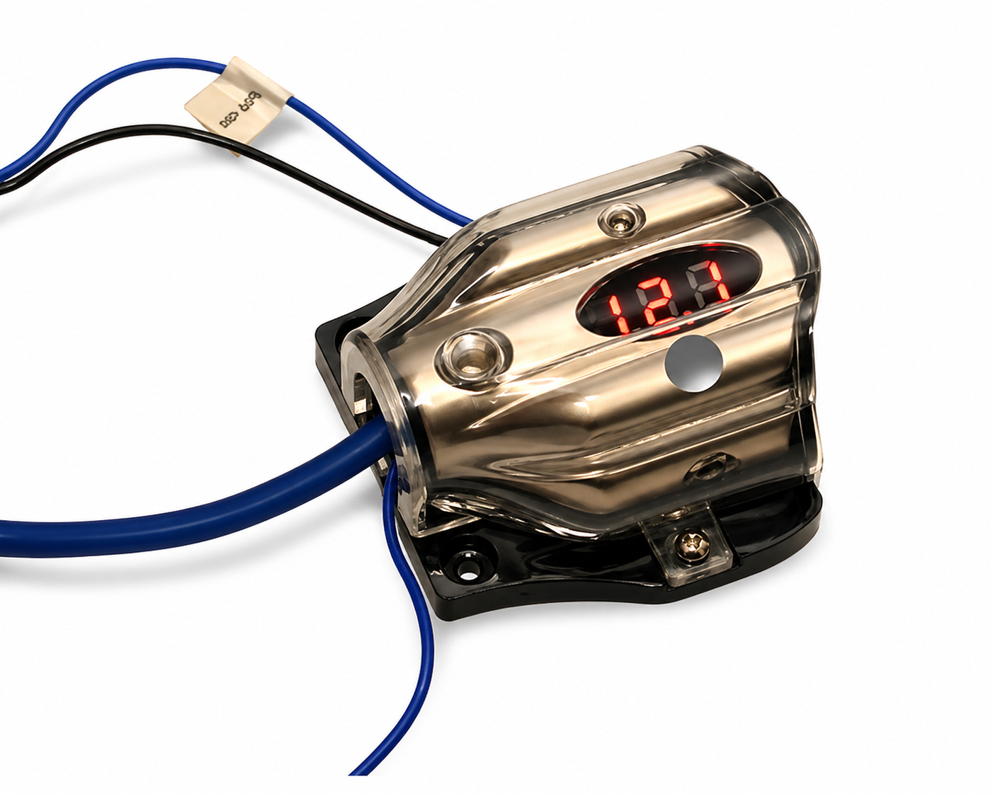 MJV Car Power Distribution Block with LED Voltmeter ā Audio Power Distributor for Amplifier & Car Audio Systems