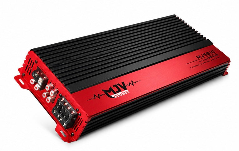 MJV MJS810 2800W 5 Channel Car Amplifier – High Power Full System Audio Amp for Speakers & Subwoofer