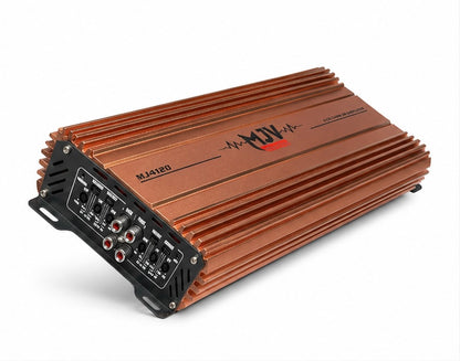 MJV Audio MJ41420 4 Channel Car Amplifier – 1200W High Power AB Class Stereo Amp | Crystal Clear Sound & Low Distortion