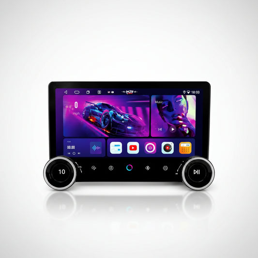 MJV 11.9 Inch Android Car Stereo – Diamond Cut Dual Knob Touchscreen Player