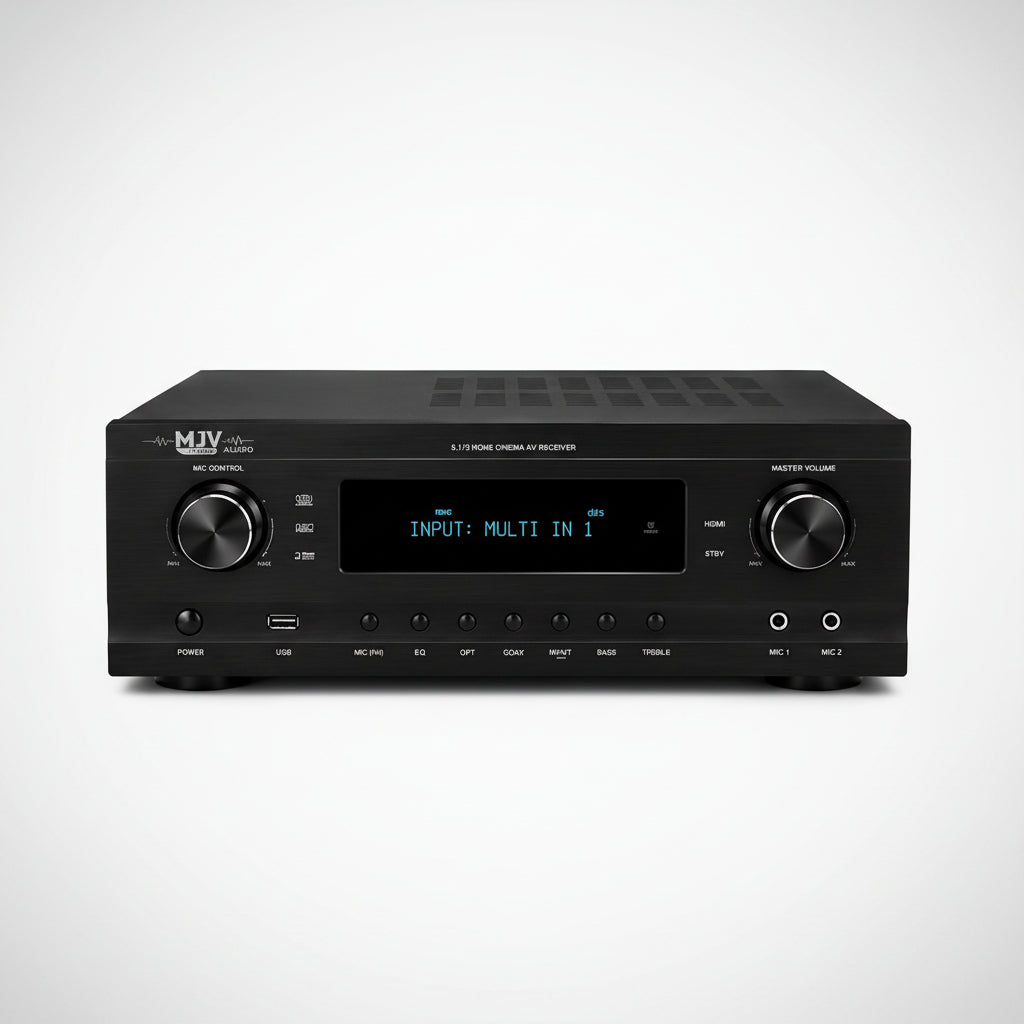 MJV 7.1 Channel Home Cinema AV Receiver – 4K HDMI Surround Sound Amplifier