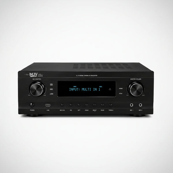 MJV 7.1 Channel Home Cinema AV Receiver – 4K HDMI Surround Sound Amplifier