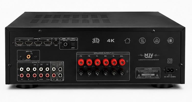 MJV 7.1 Channel Home Cinema AV Receiver – 4K HDMI Surround Sound Amplifier