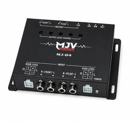 MJV MJ-D4 Manual DSP Processor – Car Audio Digital Sound Processor with High Output & Precision Tuning