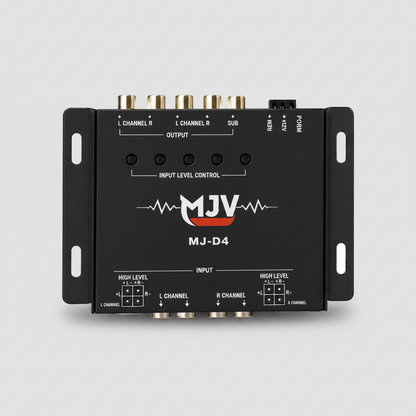 MJV MJ-D4 Manual DSP Processor – Car Audio Digital Sound Processor with High Output & Precision Tuning
