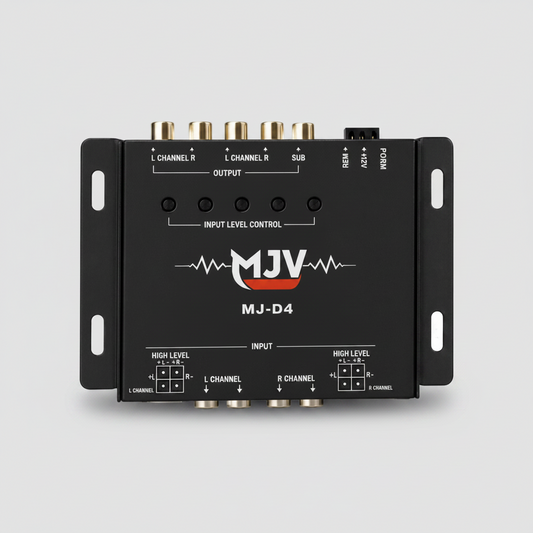 MJV MJ-D4 Manual DSP Processor – Car Audio Digital Sound Processor with High Output & Precision Tuning