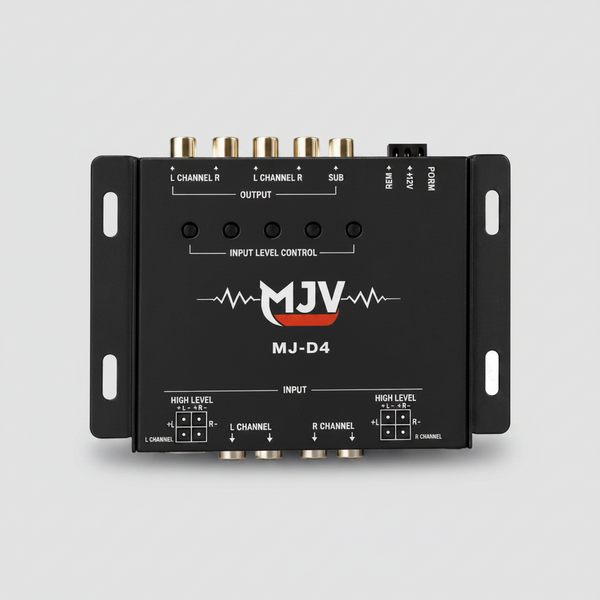 MJV MJ-D4 Manual DSP Processor – Car Audio Digital Sound Processor with High Output & Precision Tuning
