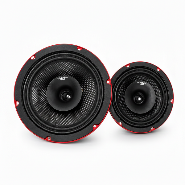 MJV MR-6CF 6 Inch 3-Way Car Speakers – 1200W Peak High Power Coaxial Car Audio Speakers (Pair)