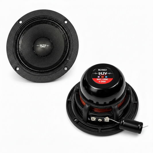 MJV4NG1 4 Inch Full Range Car Speaker – Neodymium Mini Speaker for High Clarity Audio (8 Ohm)
