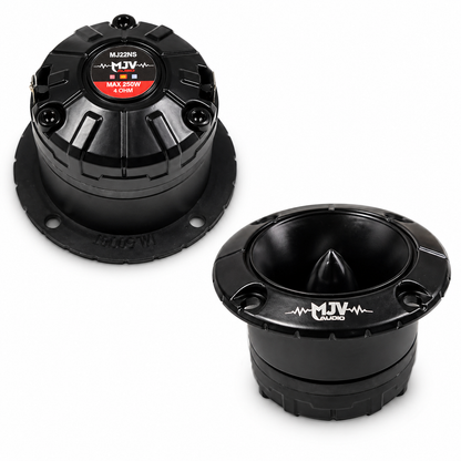 MJV MJ22NS High Power Dome Tweeter – 250W Max, 4 Ohm, 102dB Sensitivity for Car Audio