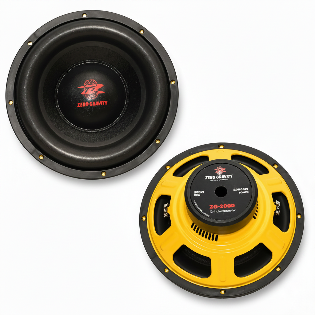 Zero Gravity ZG-2000 12 Inch Subwoofer – 2000W Max Power Deep Bass Car Audio Subwoofer (4 Ohm)
