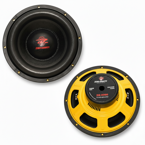 Zero Gravity ZG-2000 12 Inch Subwoofer – 2000W Max Power Deep Bass Car Audio Subwoofer (4 Ohm)