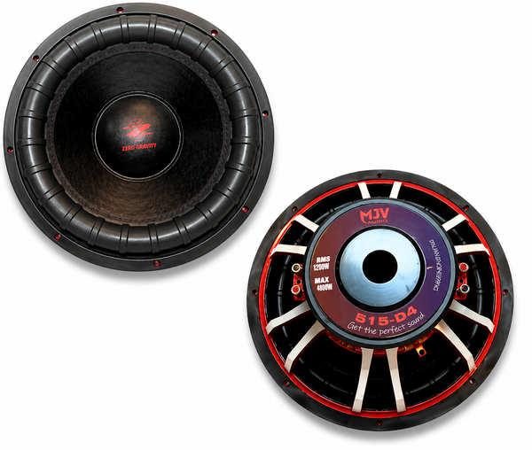 MJV 515-D4 15 Inch Subwoofer – 4800W Max Dual Voice Coil High Power Car Audio Subwoofer (4 Ohm)