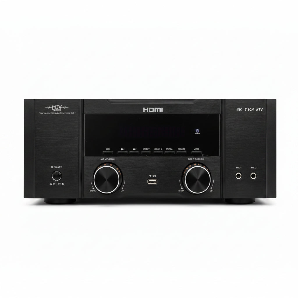 MJV 5.1 Channel Home Theatre Amplifier – 4K HDMI AV Receiver with Bluetooth & Karaoke